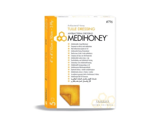 MEDIHONEY Antibacterial Tulle 3-Ply Dressing