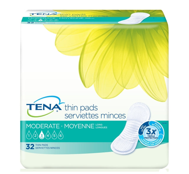 TENA Inimates Moderate Thin Pads Long