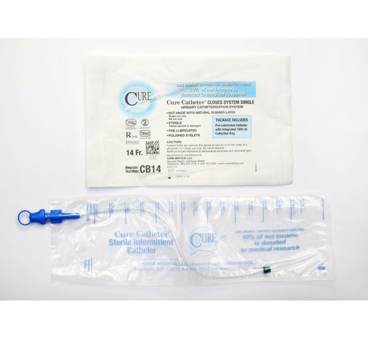 Cure Catheter Closed System Straight Tip