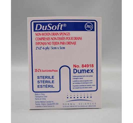 DuSoft Tracheotomy Sponge 6-ply