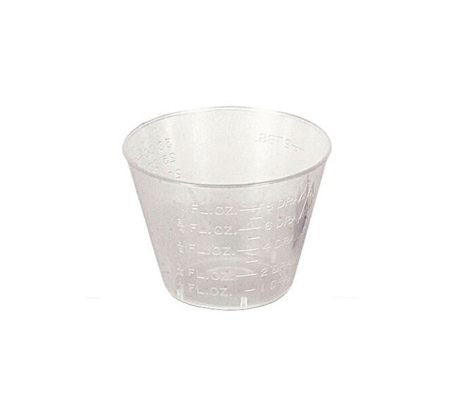 Medicine Cup Plastic Clear 1 oz