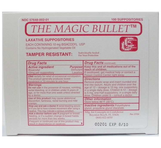 Magic Bullett Suppositories