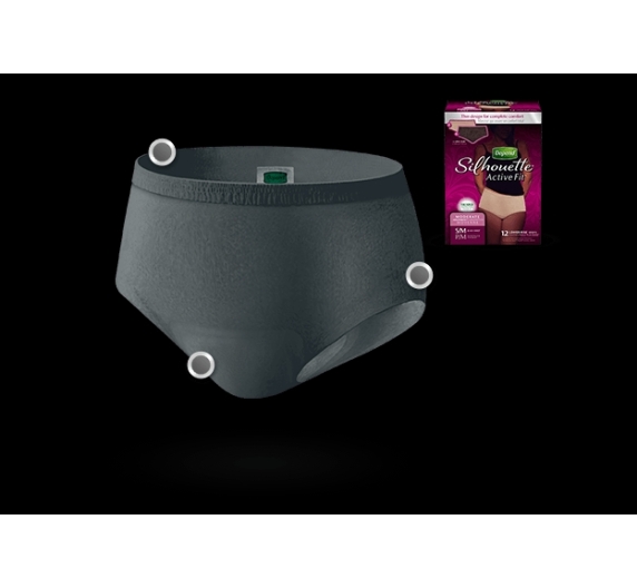 Depend Silhouette Disposable Underwear Female Waistband Style Small, 51413,  Maximum, 16 Ct, Small, 16 ct - City Market