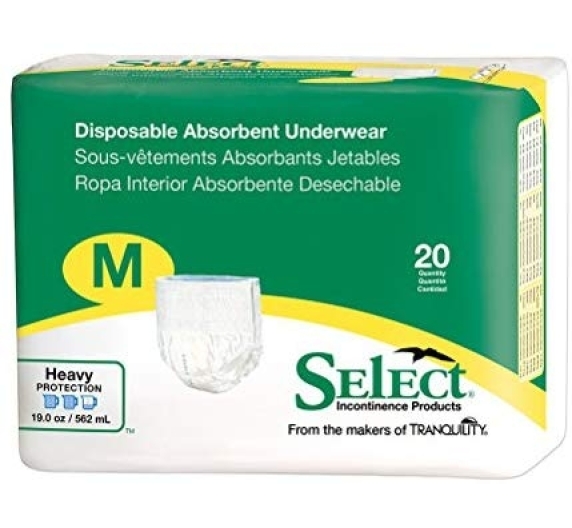 Select 2607 Disposable Absorbant Underwear-Extra Large-56/Case