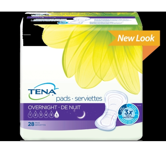 Tena Intimates Extra Coverage Overnight Panty Liners Incontinence Pads for  Women